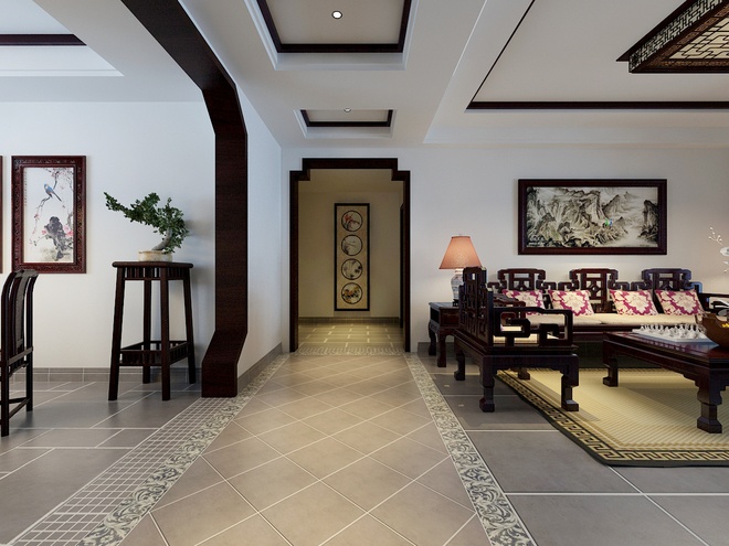 現(xiàn)代四合院走廊設(shè)計(jì)效果圖 現(xiàn)代中式四合院過道設(shè)計(jì)效果