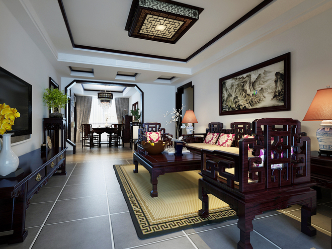 現(xiàn)代四合院客廳設(shè)計(jì) 現(xiàn)代中式四合院別墅設(shè)計(jì)