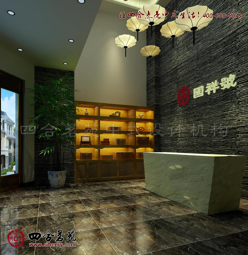 大氣的布局與膩理顯著藝術(shù)觸感 室內(nèi)現(xiàn)代茶樓裝修配飾設(shè)計